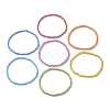 7 PCS Rainbow Style Glass Seed Beads Bracelets for Women BJEW-JB10067-4