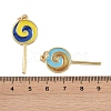 Brass Enamel Pendants KK-P266-12G-3