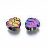 Rack Plating Rainbow Color Alloy Beads PALLOY-S180-334-3