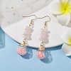 Natural & Synthetic Mixed Gemstone Chips Dangle Earrings EJEW-JE05634-4
