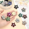 CHGCRAFT 16Pcs 16 Colors Star Cloth Patches PATC-CA0001-03-3