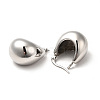 304 Stainless Steel Moon Hoop Earrings for Women EJEW-F295-02P-2