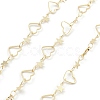 Brass Hollow Heart & Star Link Chains CHC-M025-37G-1