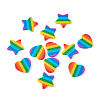 Yilisi 12Pcs 2 Style Plastic Stripe Pendants KY-YS0001-03-3