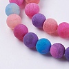 Natural Weathered Agate Beads Strands X-G-G589-8mm-09-3