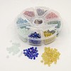 1 Box 6/0 Glass Seed Beads Transparent Colours Rainbow DIY Loose Spacer Mini Glass Seed Beads SEED-X0003-6-B-1