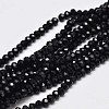 Faceted Rondelle Glass Beads Strands X-GLAA-I033-3mm-07-1