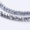 Electroplate Non-Magnetic Synthetic Hematite Beads Strands G-F562-S03-3