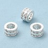 Rack Plating Brass Cubic Zirconia European Beads KK-R147-10S-1