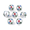 Mahjong Theme ABS Plastic Imitation Pearl Enamel Beads KY-G020-04C-3