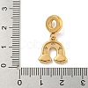 Ion Plating(IP) 304 Stainless Steel European Dangle Charms STAS-U005-36G-3