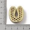 Rack Plating Brass Micro Pave Clear Cubic Zirconia Pendants ZIRC-U002-G-U-3