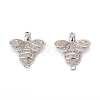 Brass Micro Pave Cubic Zirconia Connector Charms KK-E068-VB363-2