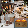 SUPERDANT Friendship Series Wooden Candle Holder and Candles Set AJEW-SD0001-16C-7