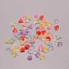 5-Petal Plating Transparent Acrylic Bead Caps PACR-CJC0003-02-1