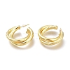 Brass Half Hoop Earrings EJEW-H104-02G-2