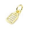 Brass Micro Pave Cubic Zirconia Pendants KK-H475-28G-01-2