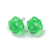 Transparent Resin Polyhedral Dice Pendants FIND-TAC0005-21J-1