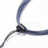 Adjustable Waxed Cord Necklace Making MAK-L027-A01-2