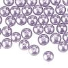 10mm About 100Pcs Glass Pearl Beads Medium Purple Tiny Satin Luster Loose Round Beads in One Box for Jewelry Making HY-PH0001-10mm-116-2