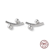Rhodium Plated Rack Plating 925 Sterling Silver Tube Beads STER-NH0001-02P-1