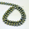 Electroplate Non-magnetic Synthetic Hematite Beads Strands G-J169A-3mm-06-2