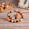 Craftdady 140Pcs Halloween Theme Painted Natural Wood Beads WOOD-CD0001-19-16