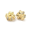 Brass Micro Pave Clear Cubic Zirconia Charms KK-Z044-04G-2