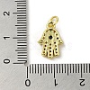 Brass Micro Pave Cubic Zirconia Charms KK-M283-13C-02-3