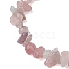 Natural Rose Quartz Beads Kids Bracelets BJEW-JB10611-08-3