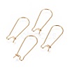 Ion Plating(IP) 304 Stainless Steel Hoop Earrings Findings Kidney Ear Wires X-STAS-L216-22B-G-1