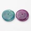 Flat Round Imitation Gemstone Acrylic Beads X-OACR-R040-M-2
