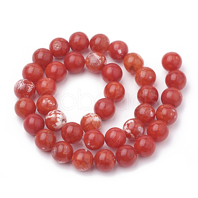 Dyed Natural Crackle Agate Beads Strands G-T100-02C-1