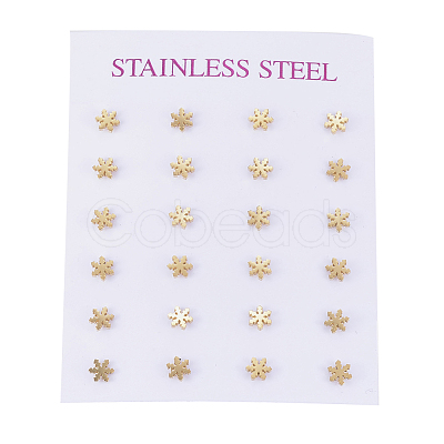 304 Stainless Steel Ear Studs X-EJEW-E225-01G-1