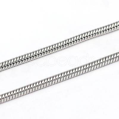 Tarnish Resistant 304 Stainless Steel Round Snake Chains X1-CHS-L001-163-2mm-1