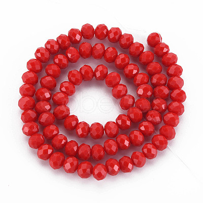 Opaque Solid Color Glass Beads Strands EGLA-A034-P4mm-D22-1