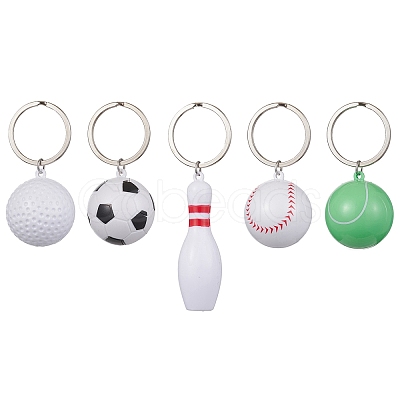 ABS Plastic Sports Ball Theme Pendants Keychains KEYC-JKC00659-1