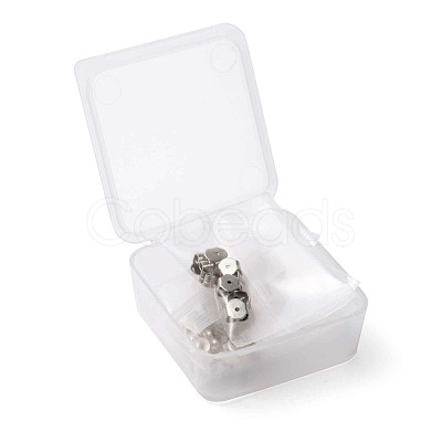 Tarnish Resistant 80Pcs 4Size 304 Stainless Steel Ear Nuts STAS-LS0001-18P-1