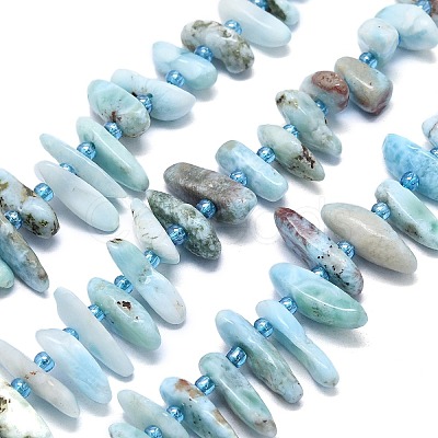 Natural Larimar Beads Strands G-G106-J04-01-1