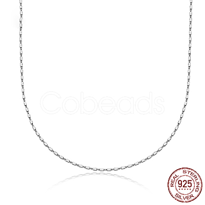 Anti-Tarnish 925 Sterling Silver Chain Necklace HY1372-3-1