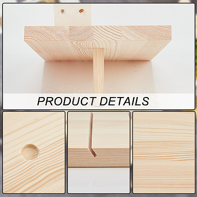 6-Slot Rectangle Slant Back Wood Ring Display Stands RDIS-WH0018-03-1