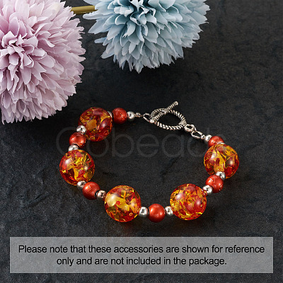 Resin Imitation Amber Beads CRES-TA0001-17-1