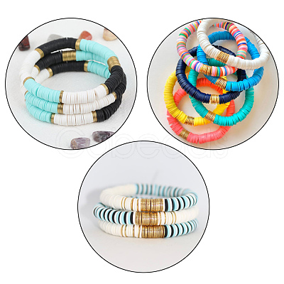 DIY Heishi Bead Style Stretch Bracelets Making Kits DIY-JP0005-87-1