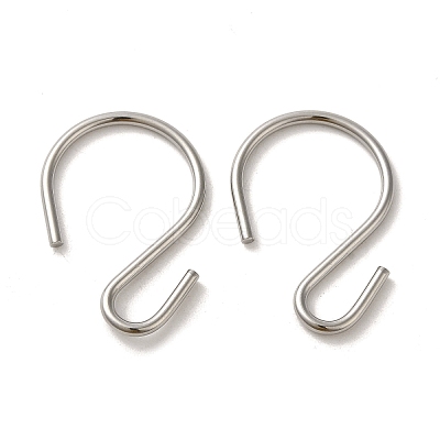 Non-Tarnish 304 Stainless Steel S-Hook Clasp STAS-C085-03H-P-1