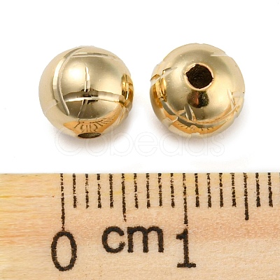 Rack Plating Eco-friendly Brass Beads KK-M257-19A-G-1