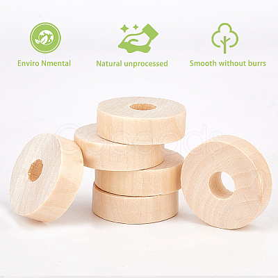 Unfinished Wood Discs WOOD-WH0022-23-1