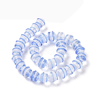 Round Handmade Clear Lampwork Beads Strands LAMP-G150-02B-1