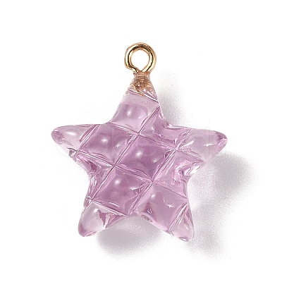 Transparent Resin Pendants RESI-Z016-02C-LG-1