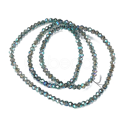 Transparent Electroplate Glass Beads Strands EGLA-A039-T2mm-UA12-1