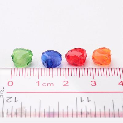 Mixed Color Transparent Acrylic Faceted Heart Beads X-TACR-S114-8mm-M-1